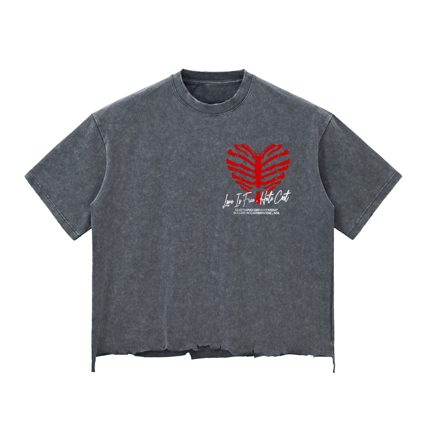 Love is Free HateCost Broken Heart Script Tee