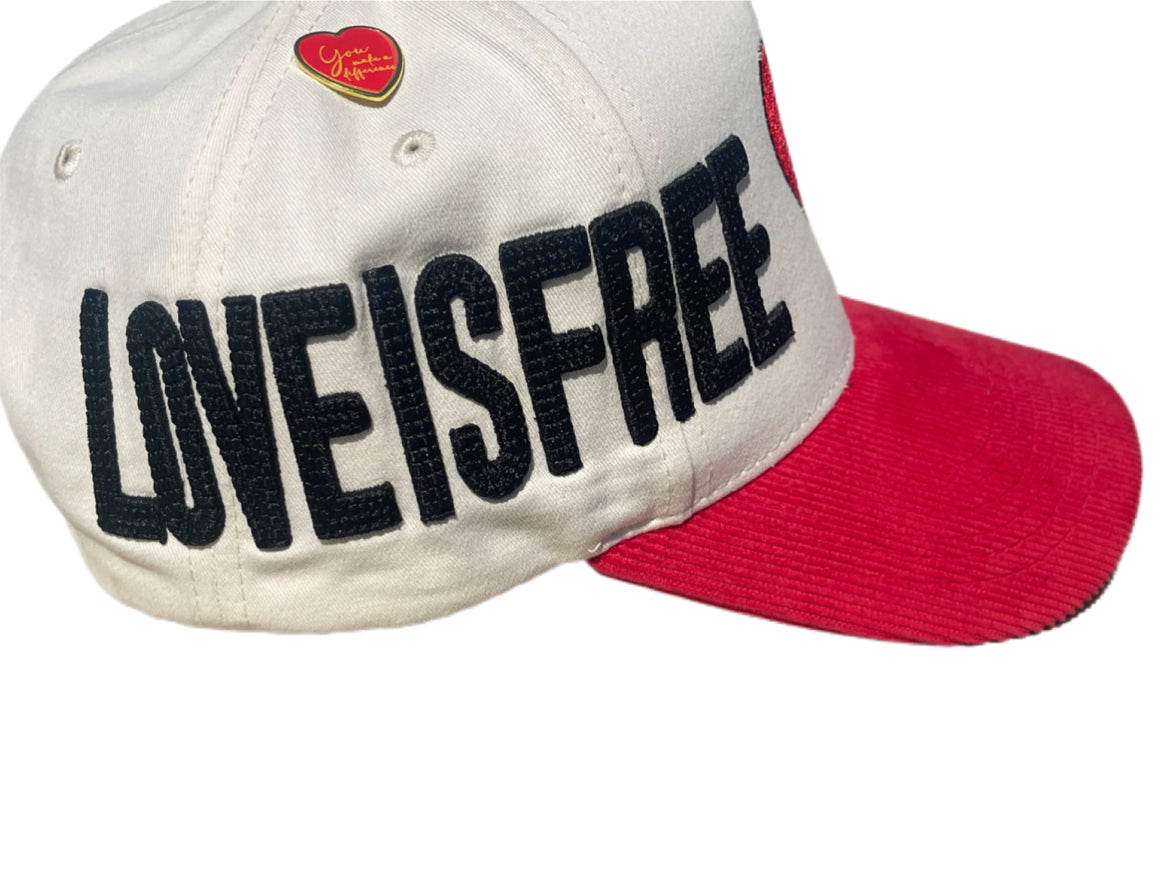 White Corduroy Brim SnapBack