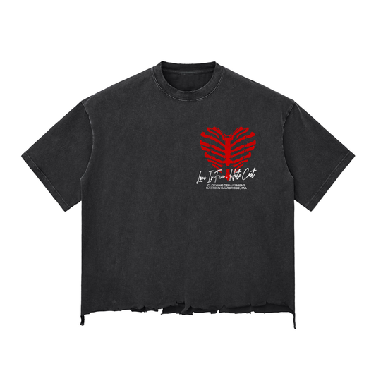 Love is Free HateCost Broken Heart Script Tee