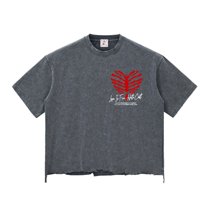 Love is Free HateCost Broken Heart Script Tee