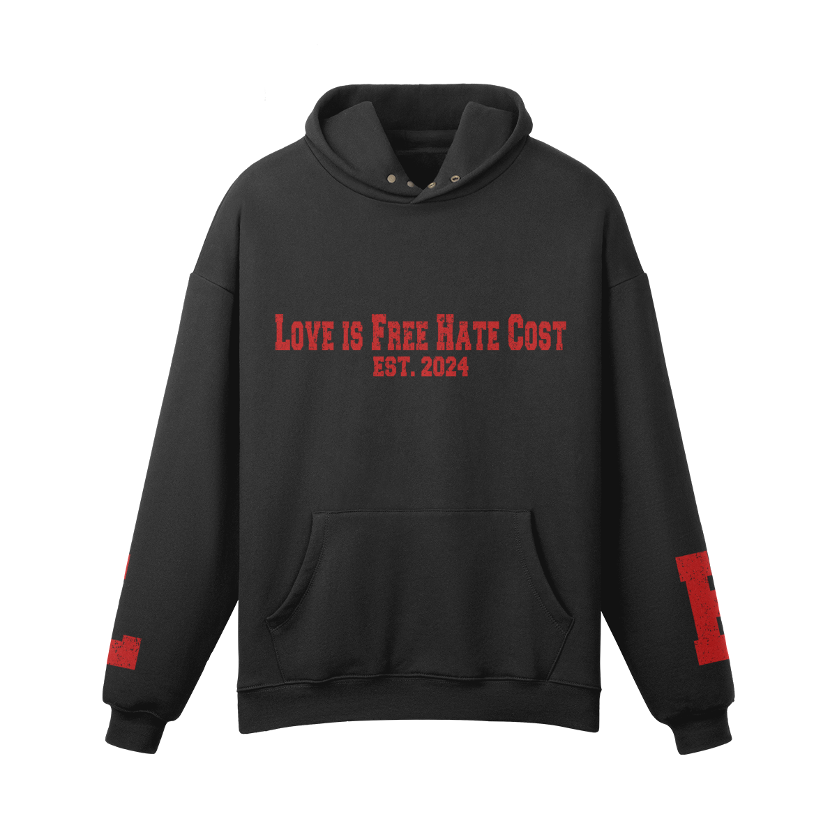 L is for Love H is for Hate Hoodie